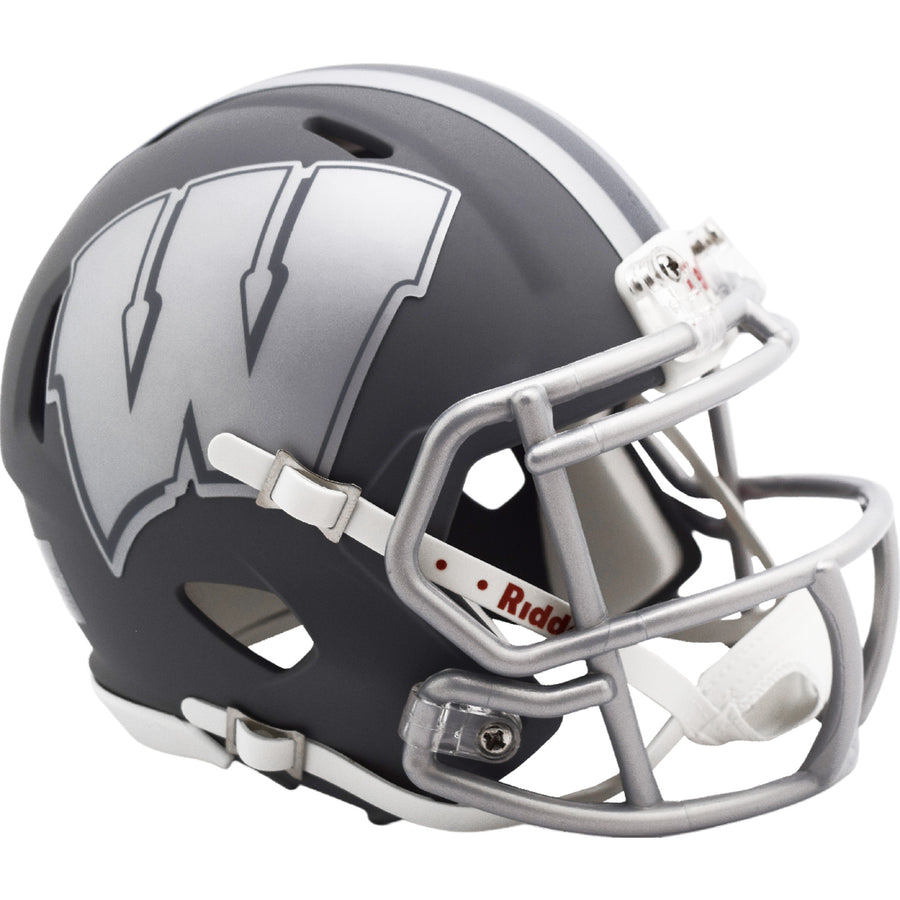 Riddell Wisconsin Badgers 2024 Slate Alternate Speed Mini Helmet
