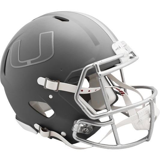 Miami Hurricanes Riddell 2024 Slate Alternate Speed Authentic Helmet