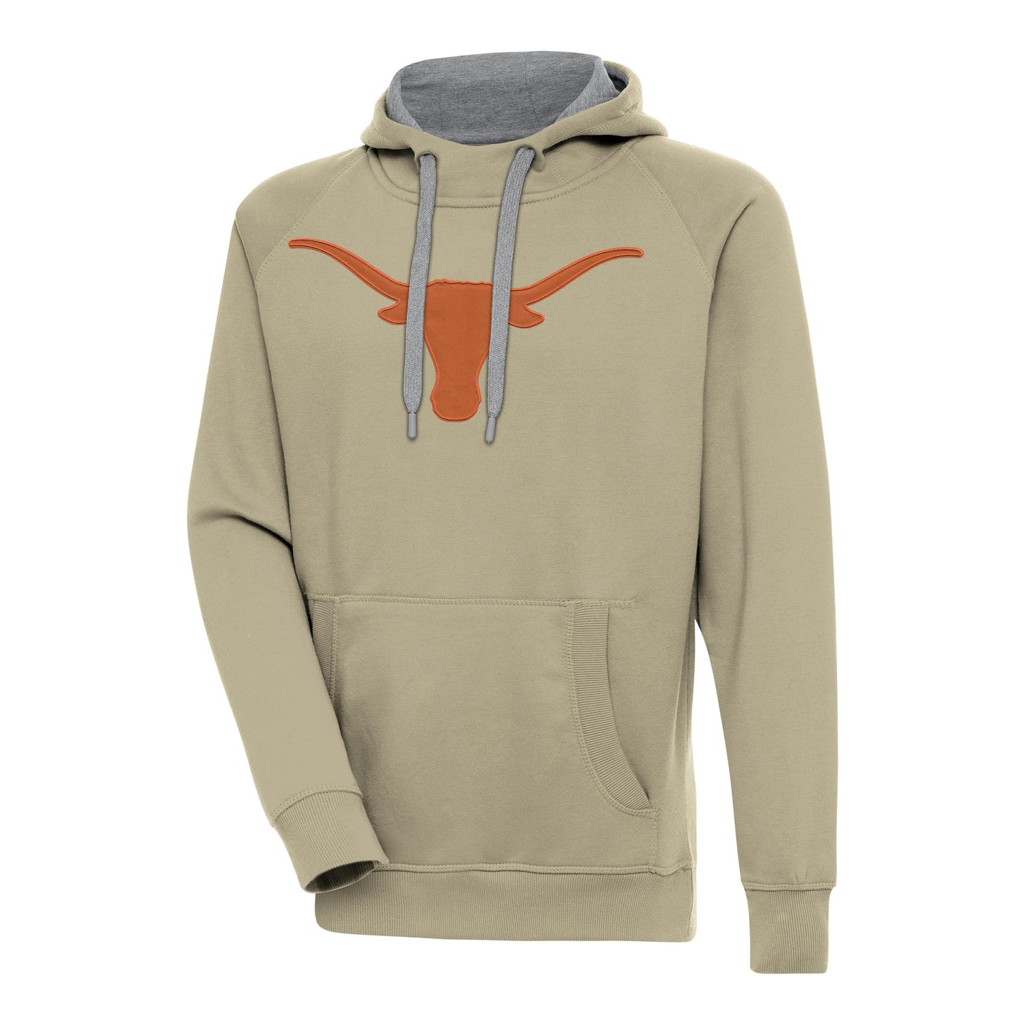 Men's Antigua Khaki Texas Longhorns Victory Pullover Hoodie