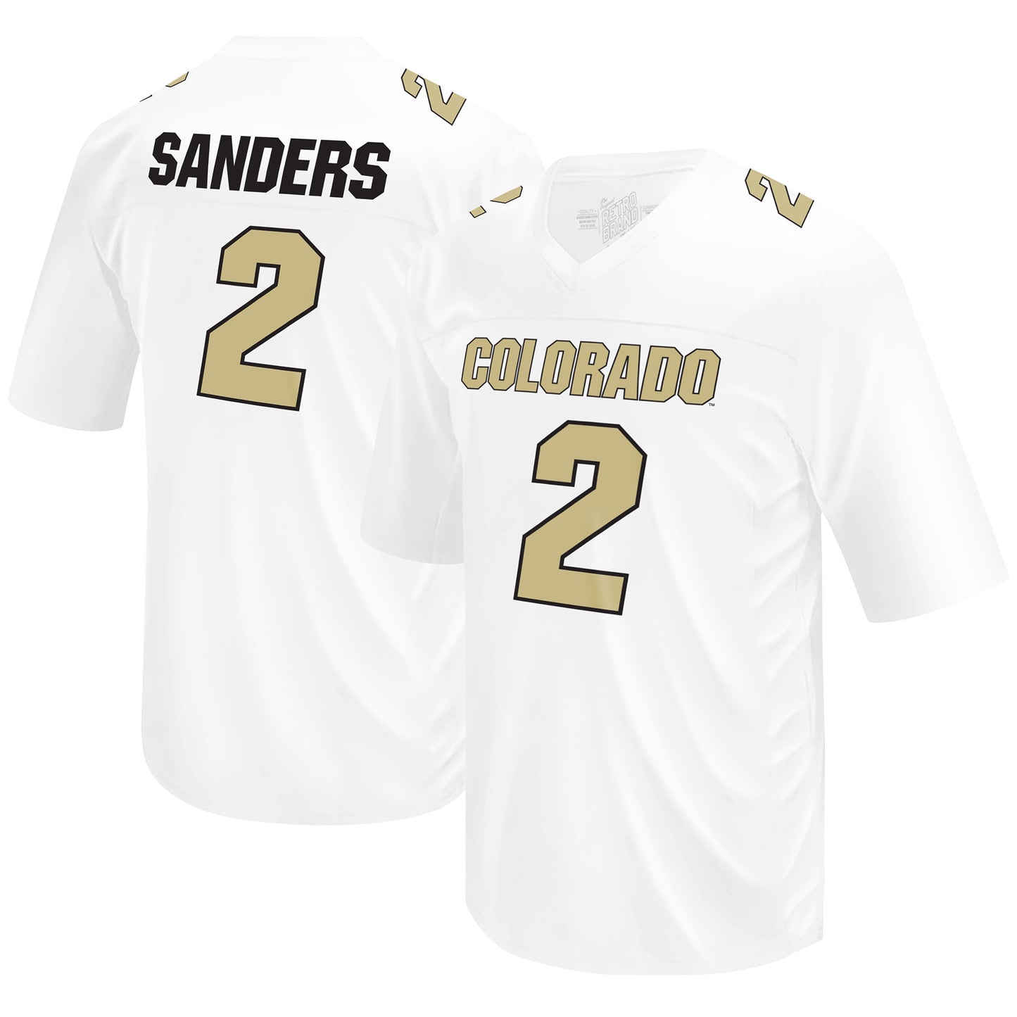 Men's Original Retro Brand Shedeur Sanders White Colorado Buffaloes NIL Football Player Jersey