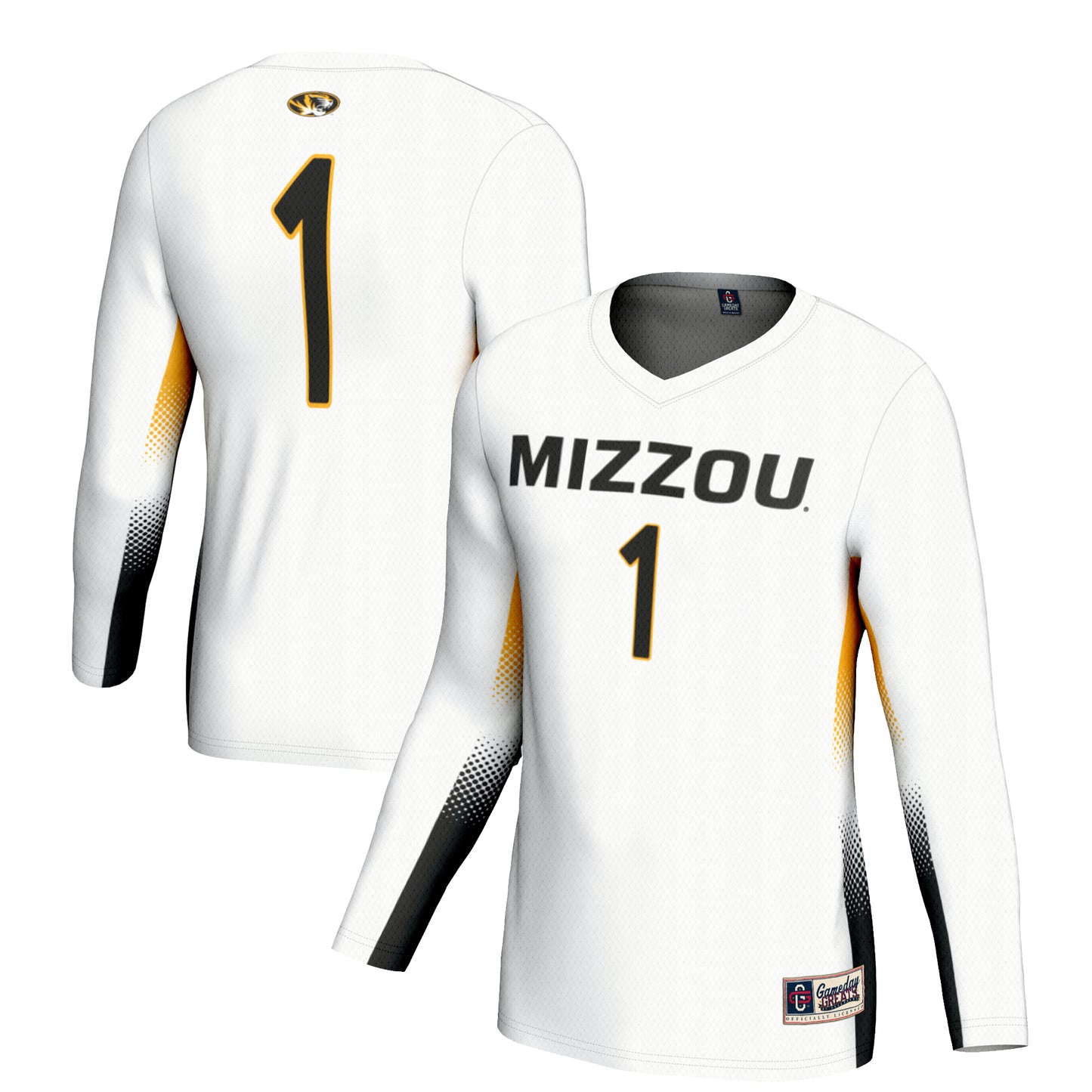 Youth GameDay Greats #1 White Missouri Tigers Lightweight Women's Volleyball Jersey