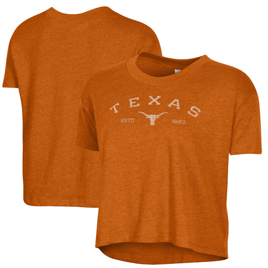 Women's Alternative Apparel Texas Orange Texas Longhorns Retro Jersey Headliner Cropped T-Shirt