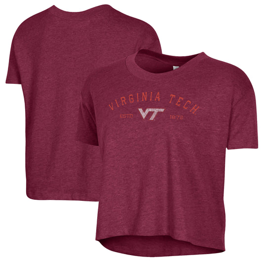 Women's Alternative Apparel  Maroon Virginia Tech Hokies Retro Jersey Headliner Cropped T-Shirt