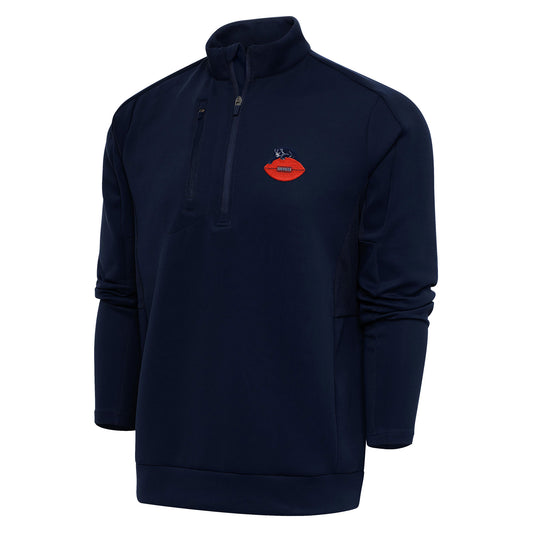 Men's Antigua Navy Chicago Bears Throwback Logo Big & Tall Generation Quarter-Zip Pullover Top