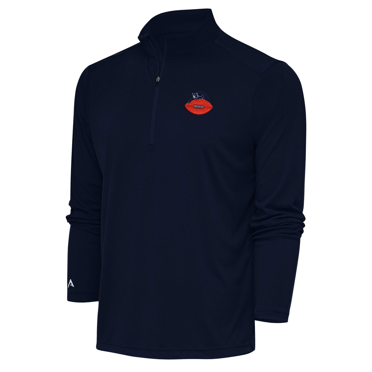 Men's Antigua Navy Chicago Bears Throwback Logo Generation Quarter-Zip Pullover Top