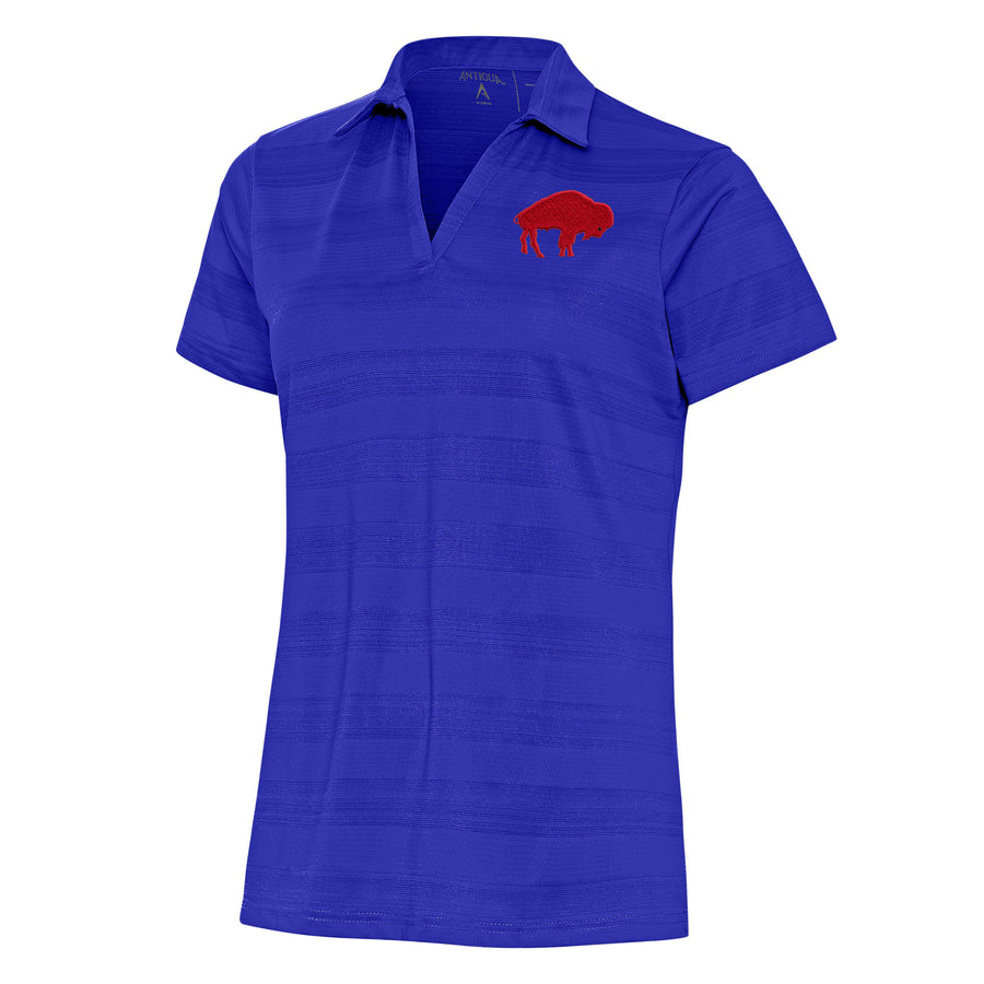 Women's Antigua Royal Buffalo Bills Throwback Logo Compass Polo
