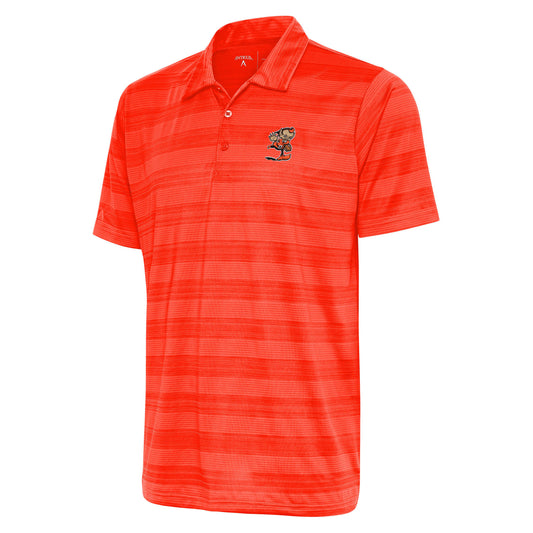 Men's Antigua Orange Cleveland Browns Throwback Logo Compass Polo