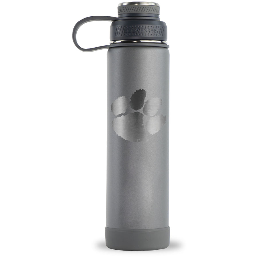 Gray Clemson Tigers 24oz. EcoVessel Boulder Bottle