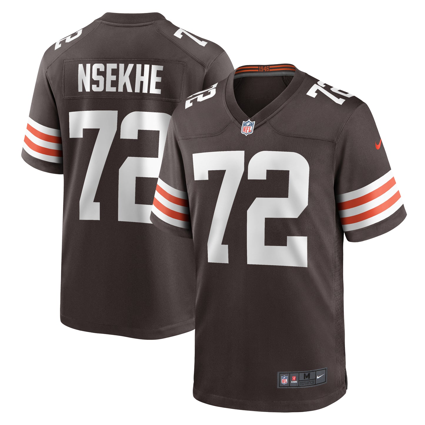 Men's Nike Ty Nsekhe  Brown Cleveland Browns  Game Jersey