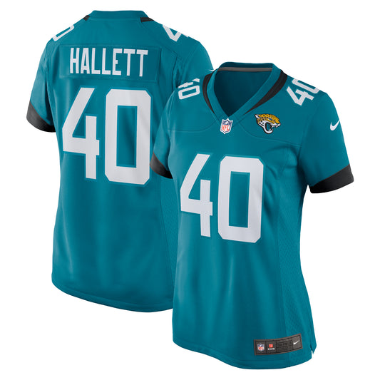 Women's Nike Erick Hallett  Teal Jacksonville Jaguars  Game Jersey