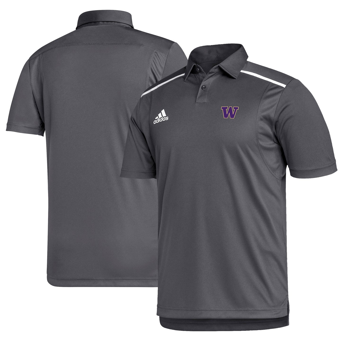 Men's adidas Black Washington Huskies Team Issue Polo