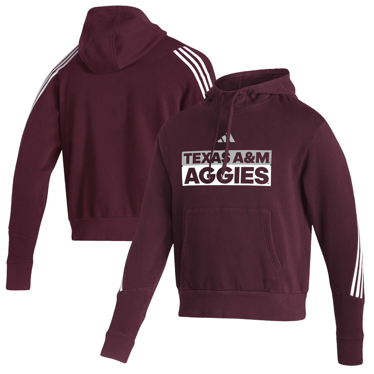 Men's adidas  Maroon Texas A&M Aggies Fashion Pullover Hoodie