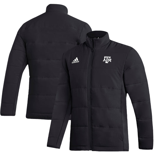 Men's adidas  Black Texas A&M Aggies Midweight Full-Zip Jacket