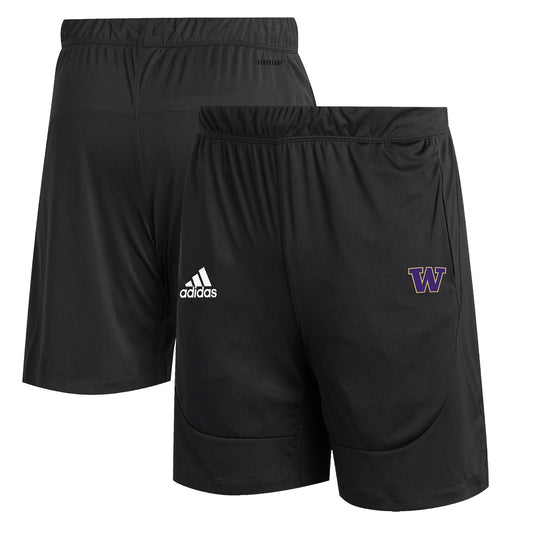 Men's adidas  Black Washington Huskies Sideline 21 Knit Shorts