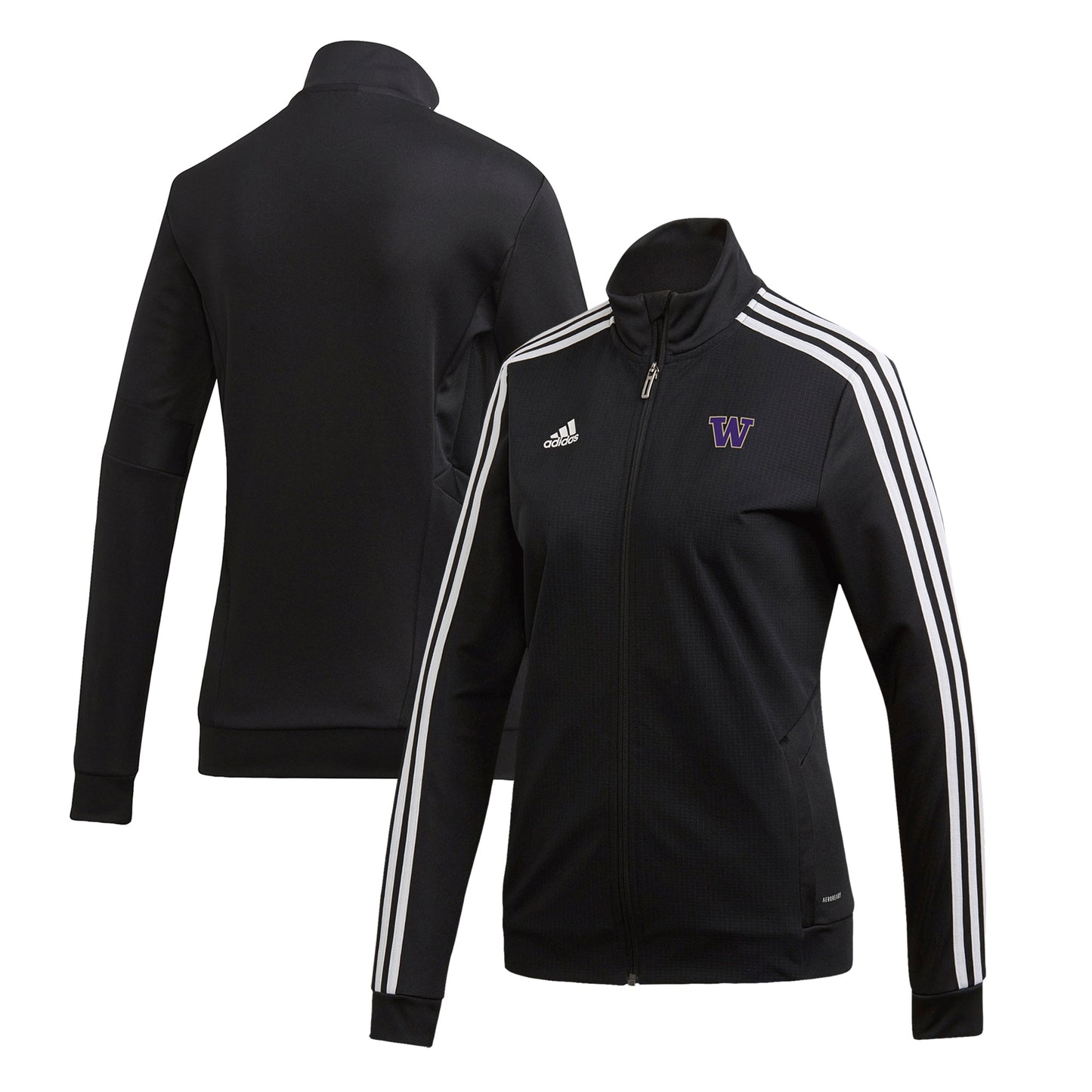 Women's adidas  Black Washington Huskies Tiro 19 Training Full-Zip Jacket