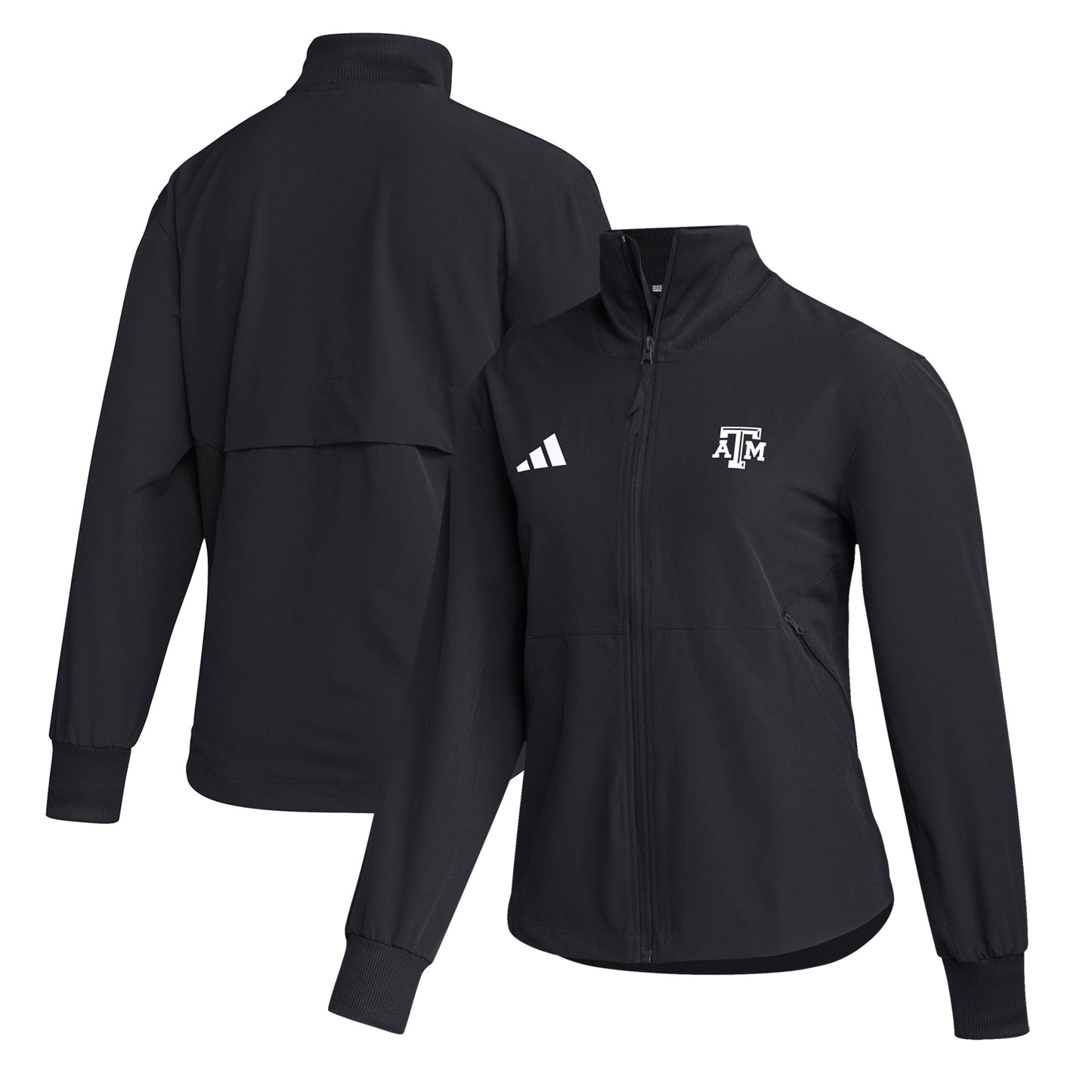 Women's adidas  Black Texas A&M Aggies Travel Full-Zip Woven Jacket