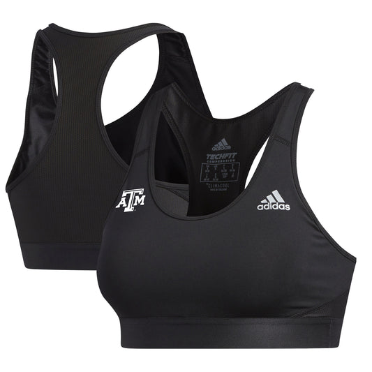 Women's adidas  Black Texas A&M Aggies Alphaskin Bra