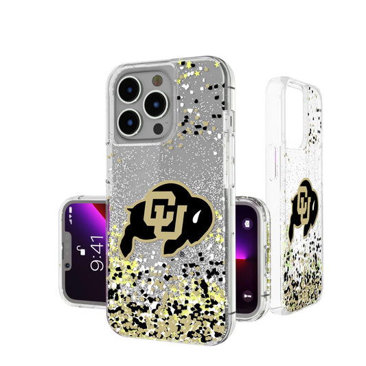 Keyscaper  Colorado Buffaloes iPhone Glitter Case with Confetti Design