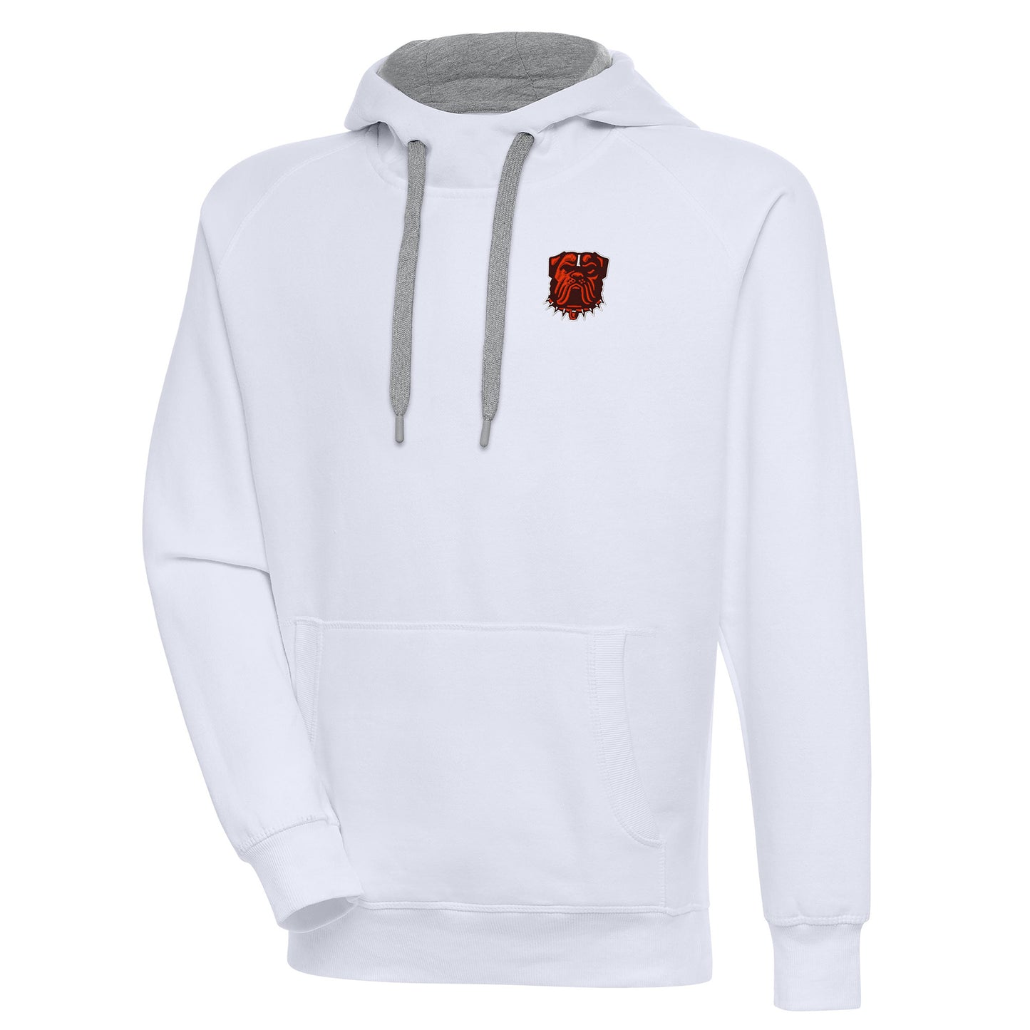 Men's Antigua White Cleveland Browns Victory Pullover Hoodie