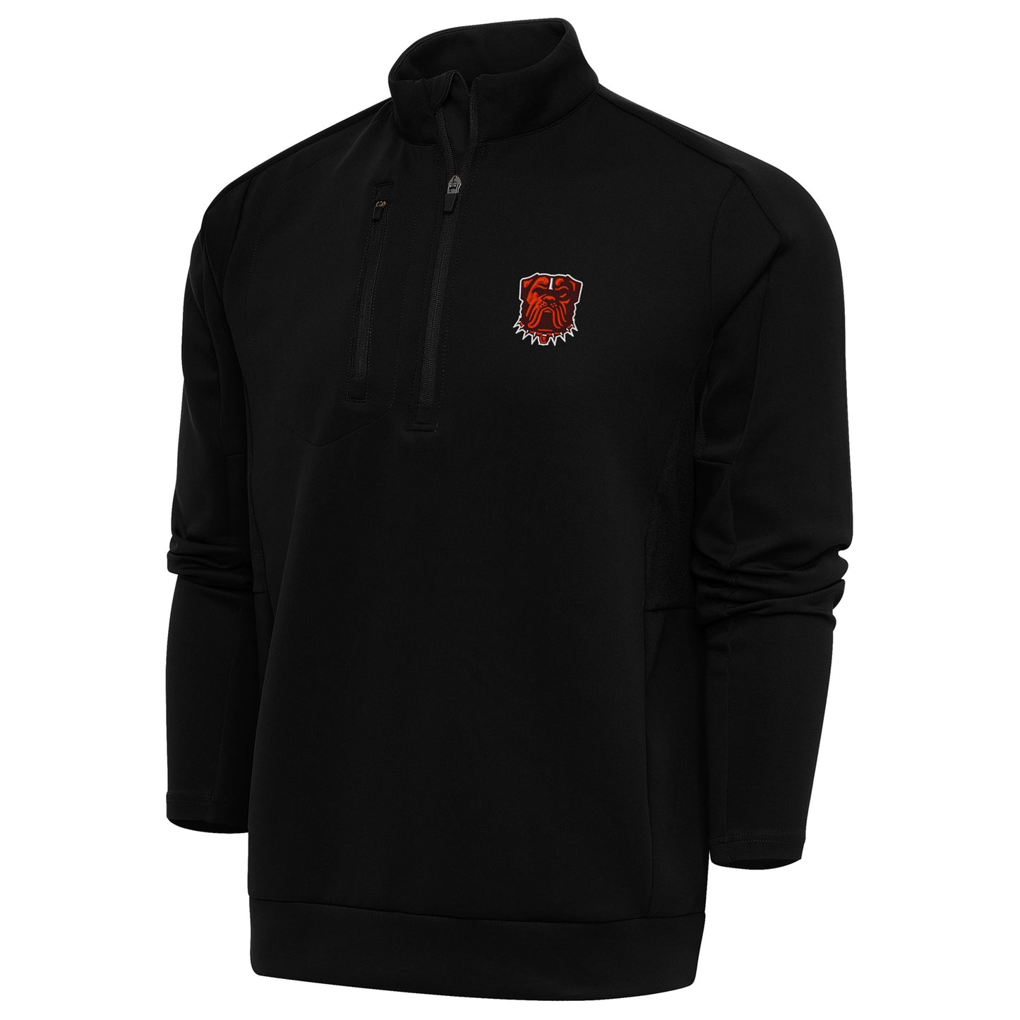 Men's Antigua Black Cleveland Browns Generation Quarter-Zip Pullover Top