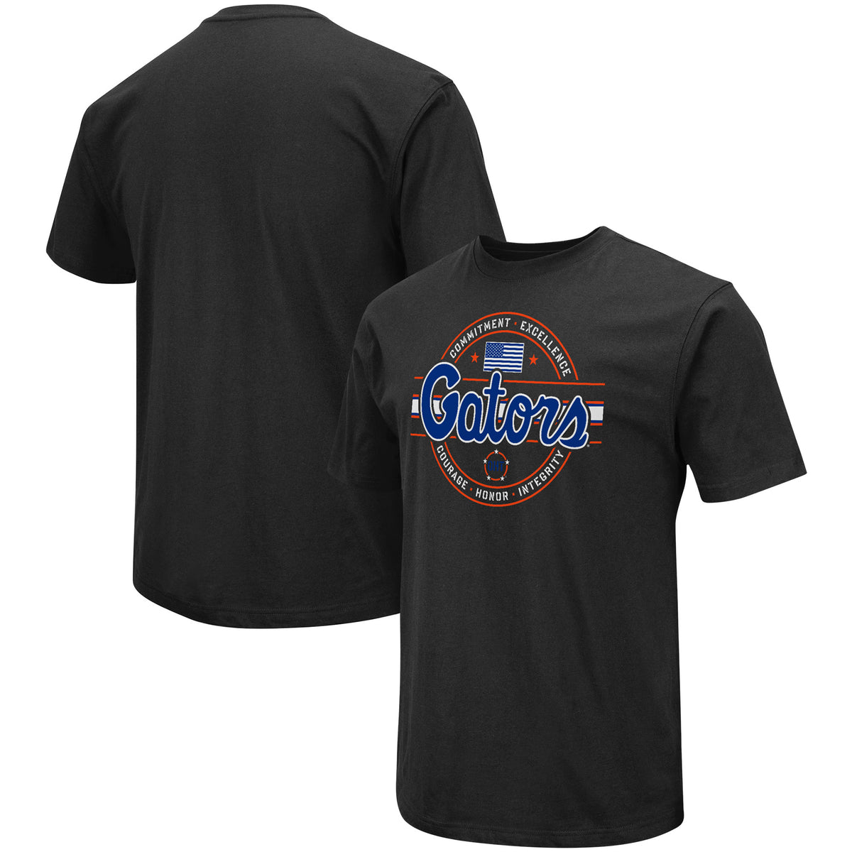 Men's Colosseum  Black Florida Gators OHT Military Appreciation Field T-Shirt