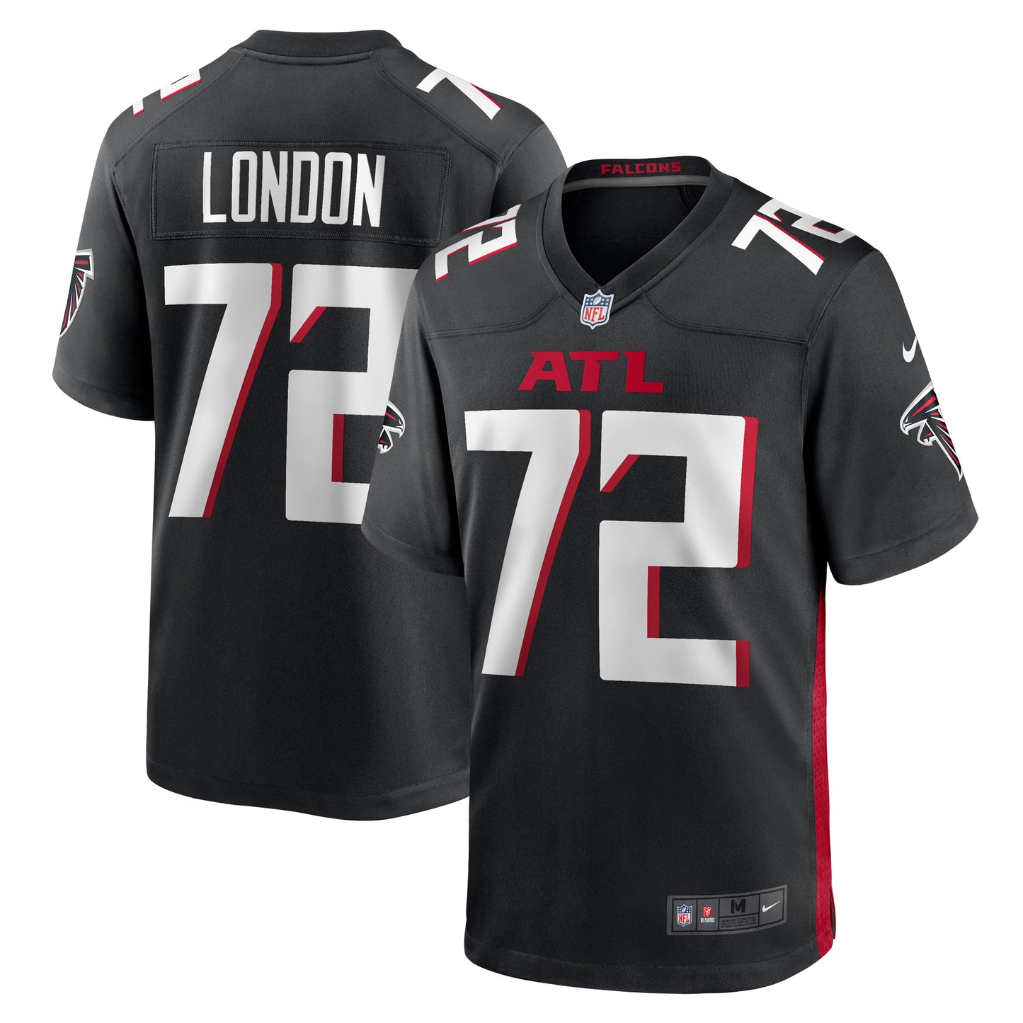 Men's Nike LaCale London  Black Atlanta Falcons  Game Jersey