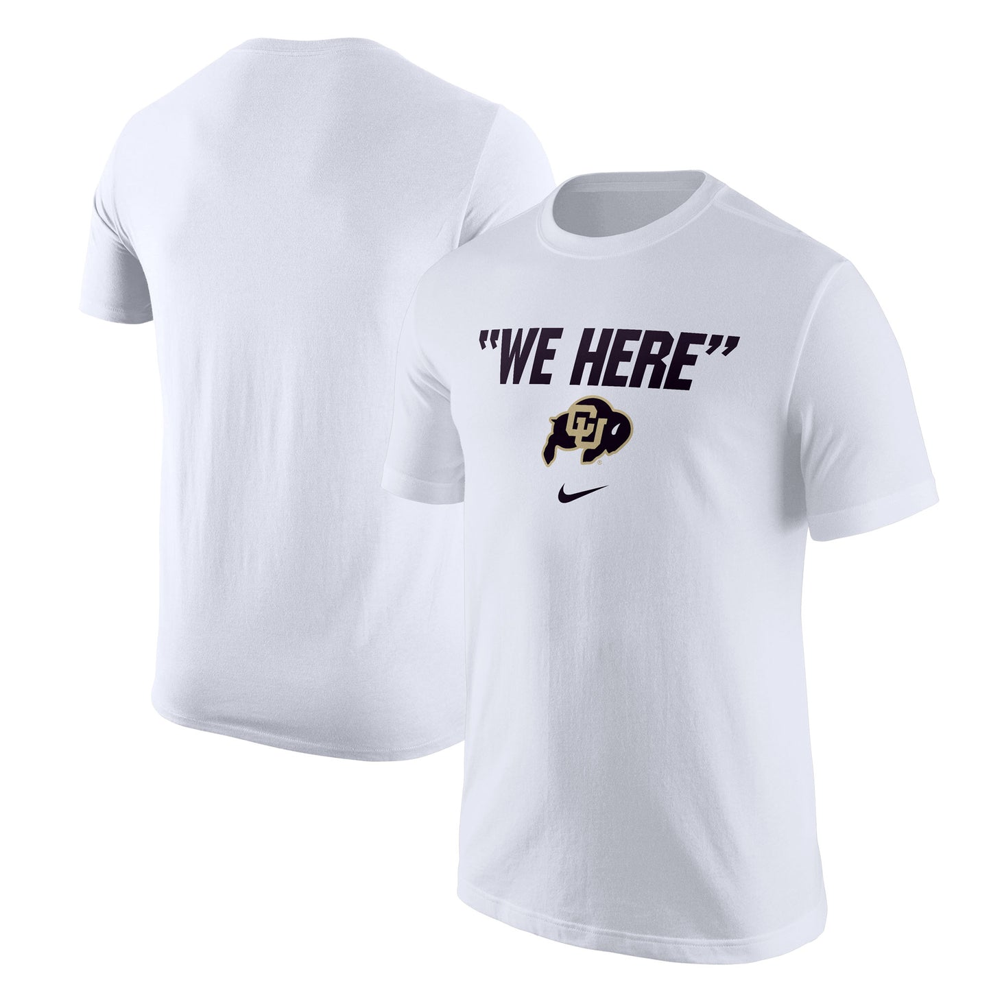 Men's Nike  White Colorado Buffaloes We Here T-Shirt