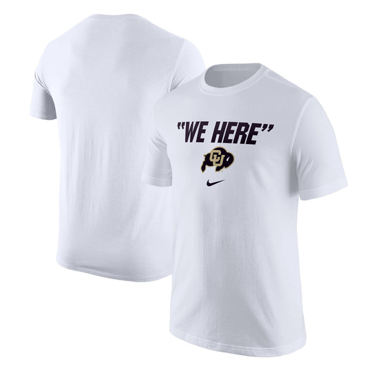 Men's Nike  White Colorado Buffaloes We Here T-Shirt