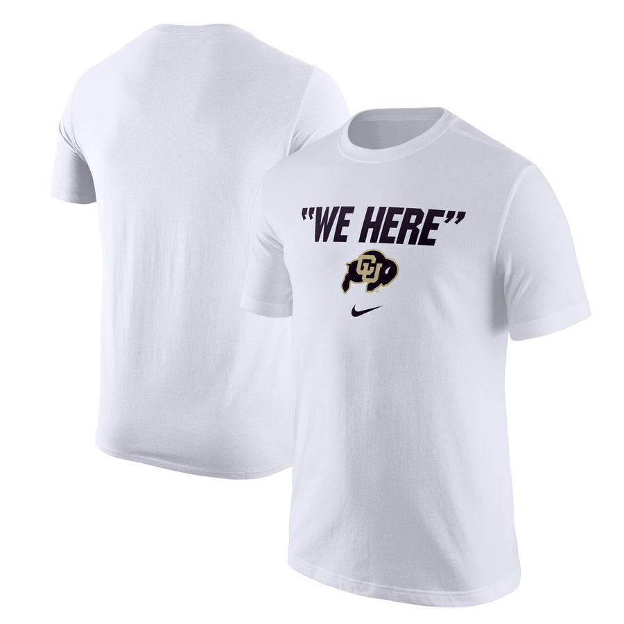 Men's Nike  White Colorado Buffaloes We Here T-Shirt