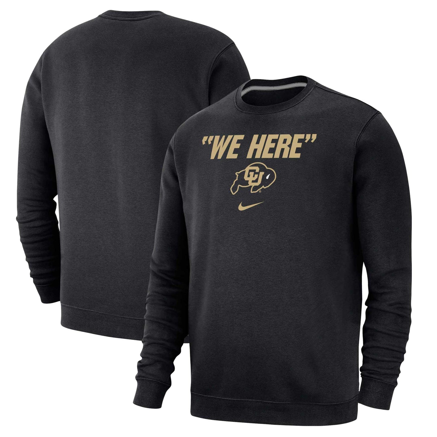 Men's Nike Black Colorado Buffaloes We Here Club Fleece Pullover Sweatshirt