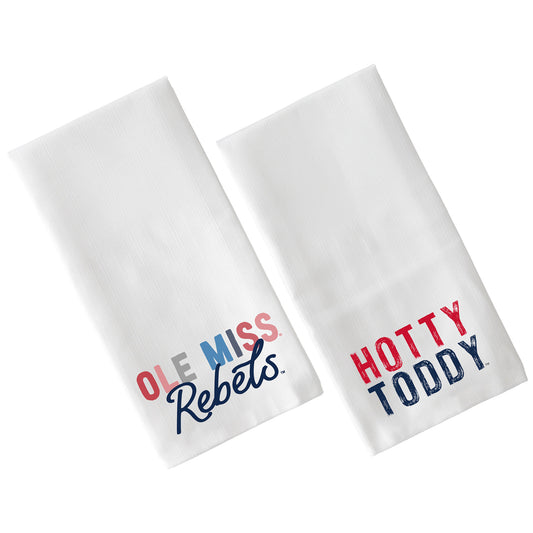 Little Birdie  Ole Miss Rebels Two-Pack Tea Towel Set