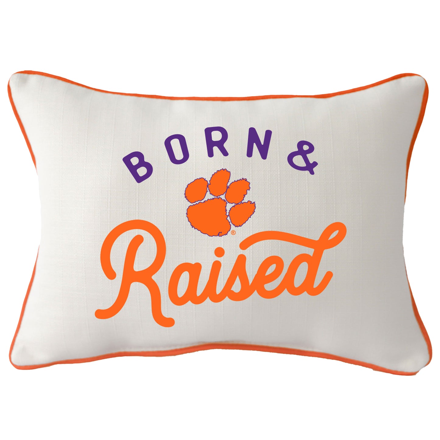 Clemson Tigers  Rectangular Piped Pillow