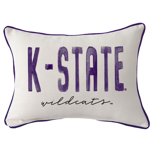 Kansas State Wildcats Poster Rectangular Piped Pillow
