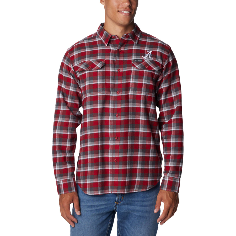 Columbia  Crimson Alabama Crimson Tide Flare Gun Flannel Long Sleeve Shirt