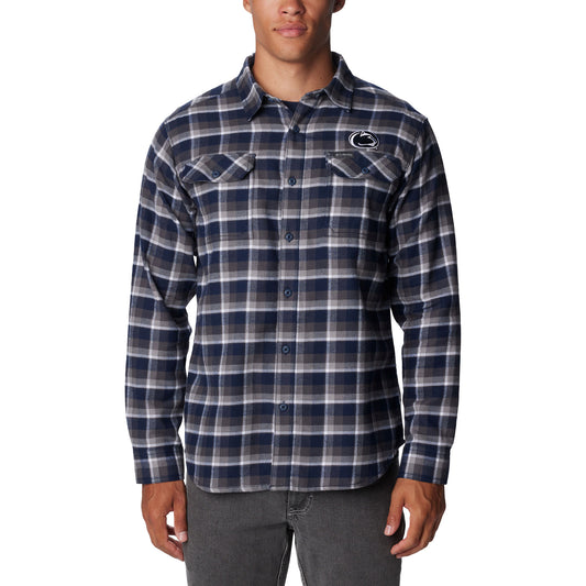 Columbia  Navy Penn State Nittany Lions Flare Gun Flannel Long Sleeve Shirt