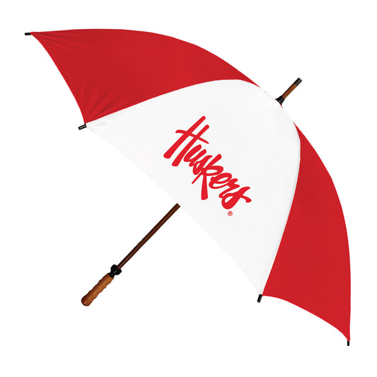 Nebraska Huskers 62" Eagle Sporty Wood Shaft Golf Umbrella