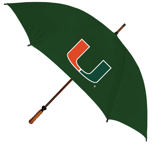 Miami Hurricanes 62" Eagle Sporty Wood Shaft Golf Umbrella