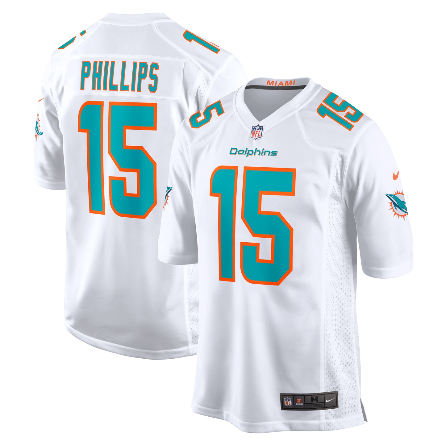 Men's Nike Jaelan Phillips  White Miami Dolphins  Game Jersey