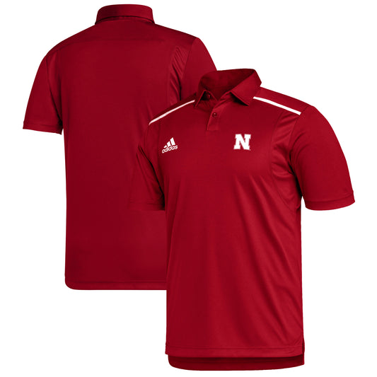 Men's adidas Scarlet Nebraska Huskers Team Issue Polo