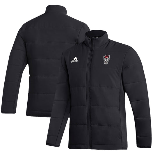 Men's adidas  Black NC State Wolfpack Midweight Full-Zip Jacket