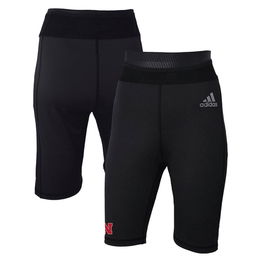 Women's adidas  Black Nebraska Huskers Biker Shorts