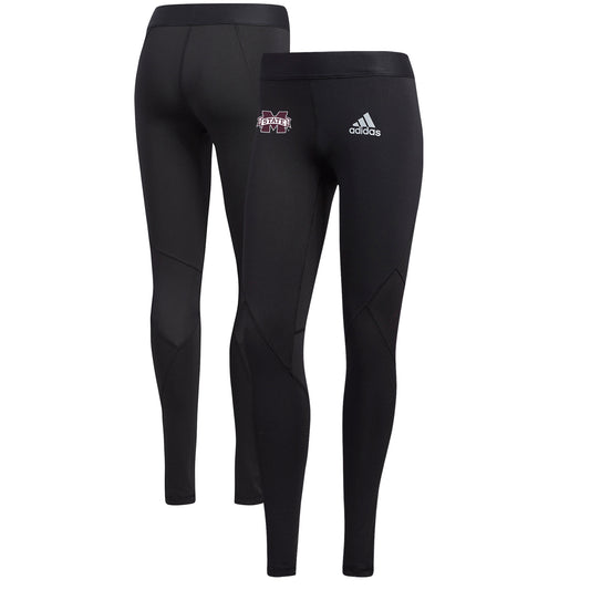 Women's adidas  Black Mississippi State Bulldogs Alphaskin Leggings
