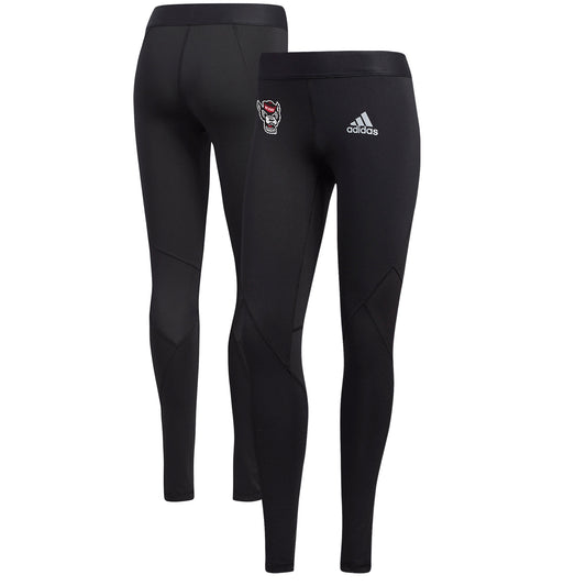 Women's adidas  Black NC State Wolfpack Alphaskin Leggings