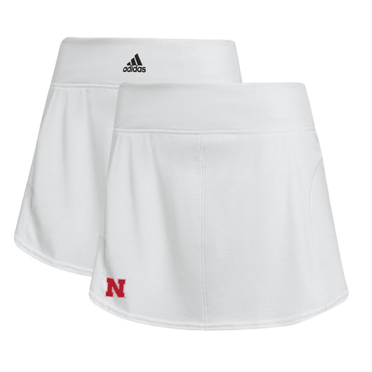 Women's adidas  White Nebraska Huskers Tennis Match Skirt