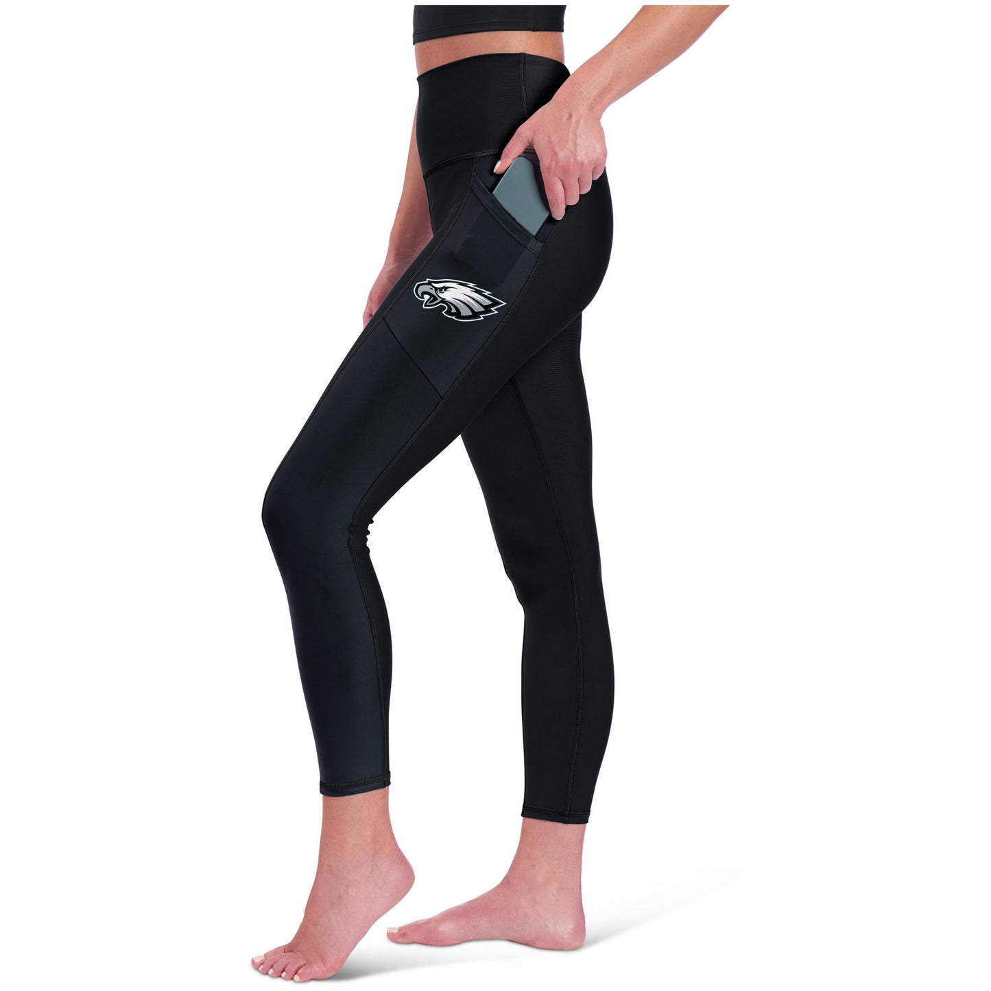 Women's Certo  Black Philadelphia Eagles High Waist Two-Pocket Leggings