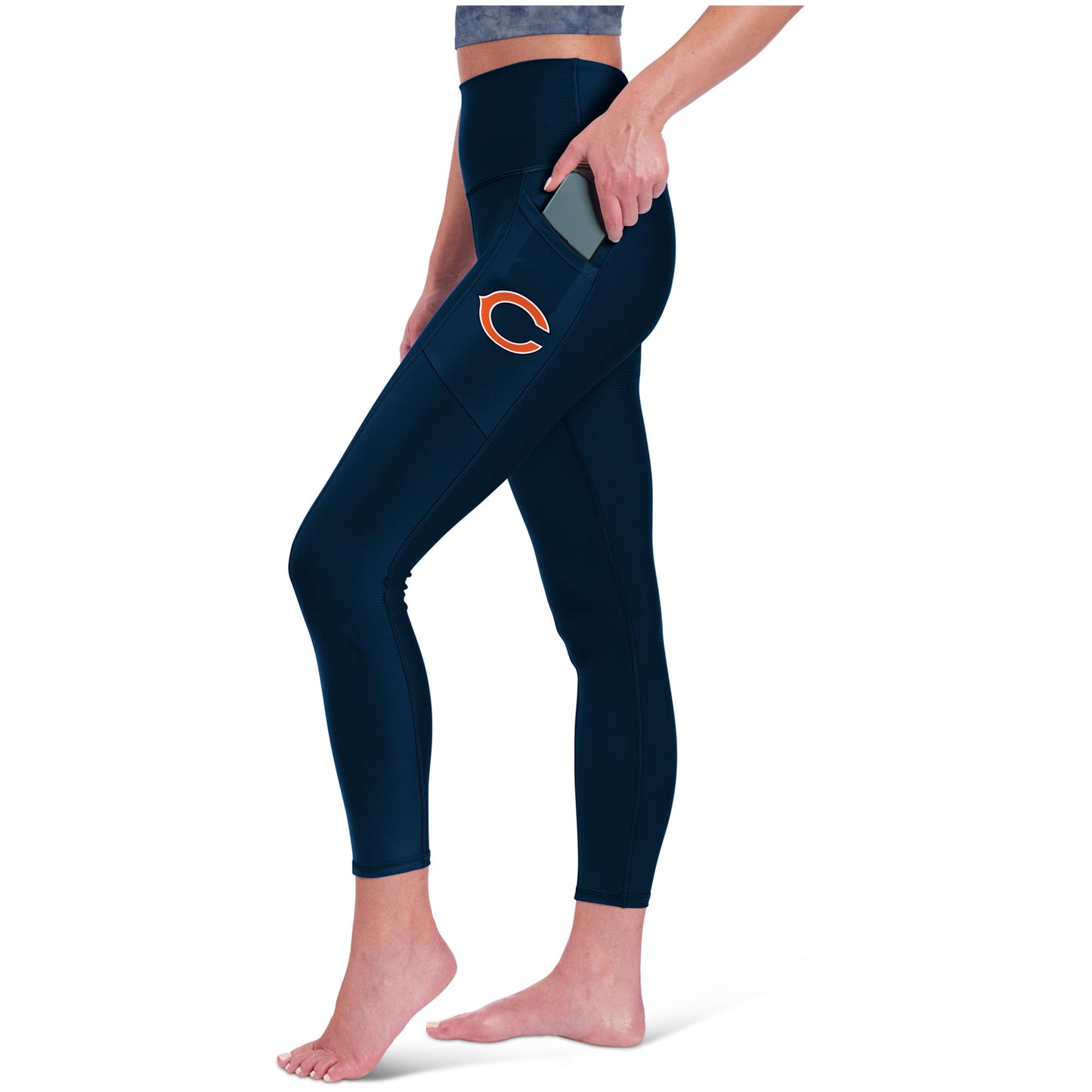 Women's Certo  Navy Chicago Bears High Waist Two-Pocket Leggings