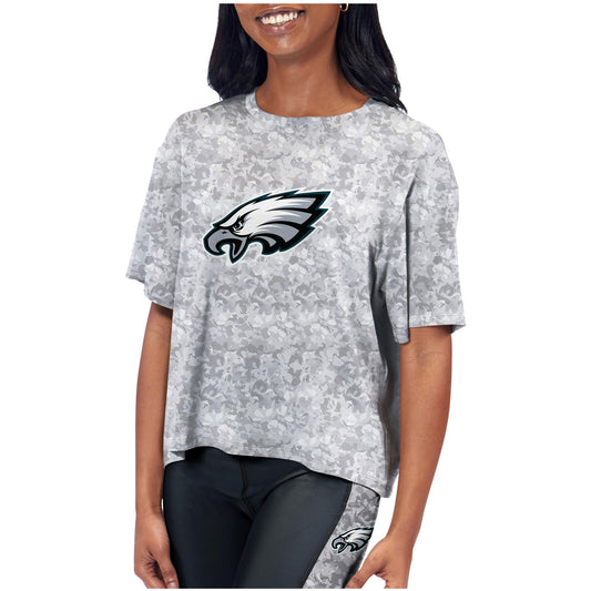 Women's Certo  Gray Philadelphia Eagles Turnout T-Shirt