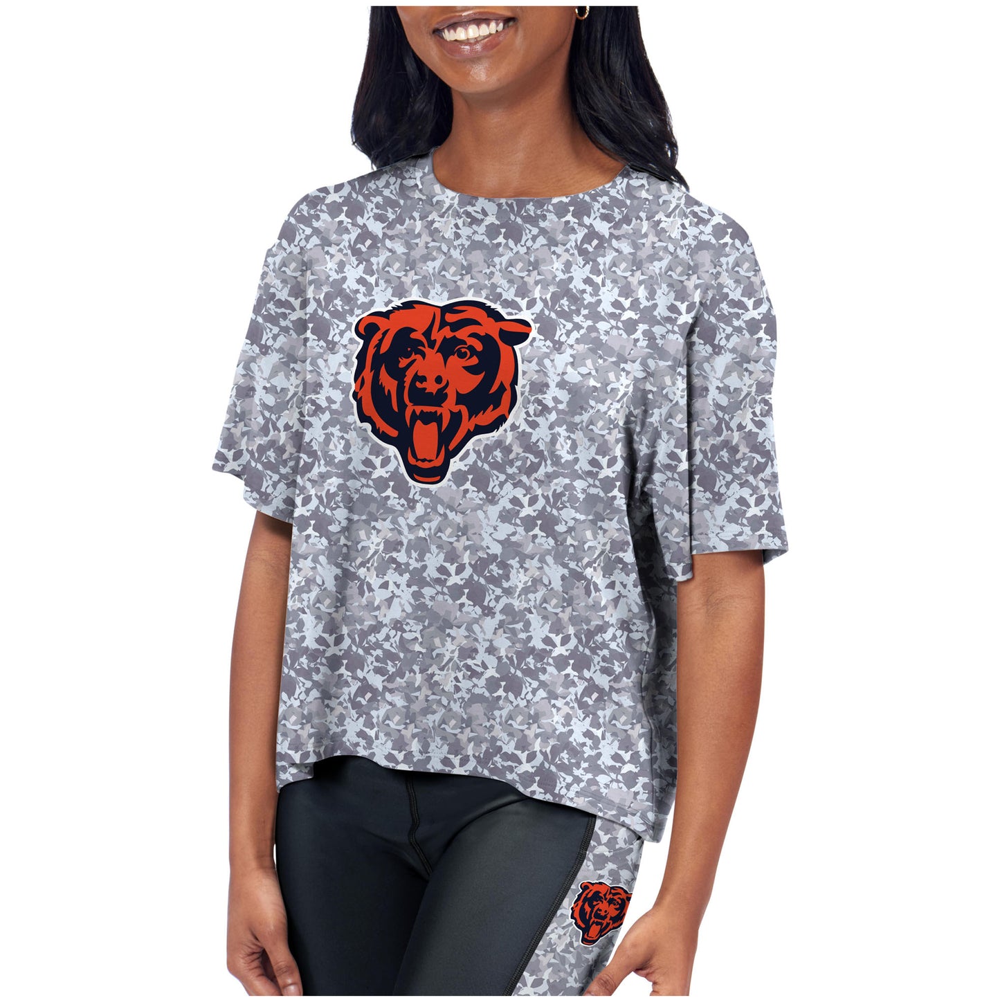 Women's Certo  Charcoal Chicago Bears Turnout T-Shirt