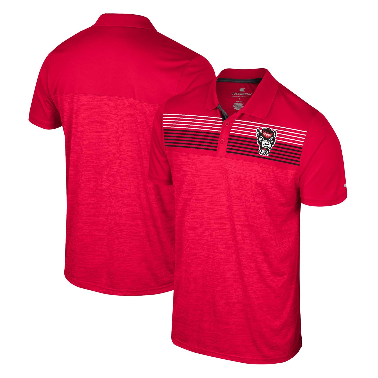 Men's Colosseum Red NC State Wolfpack Langmore Polo