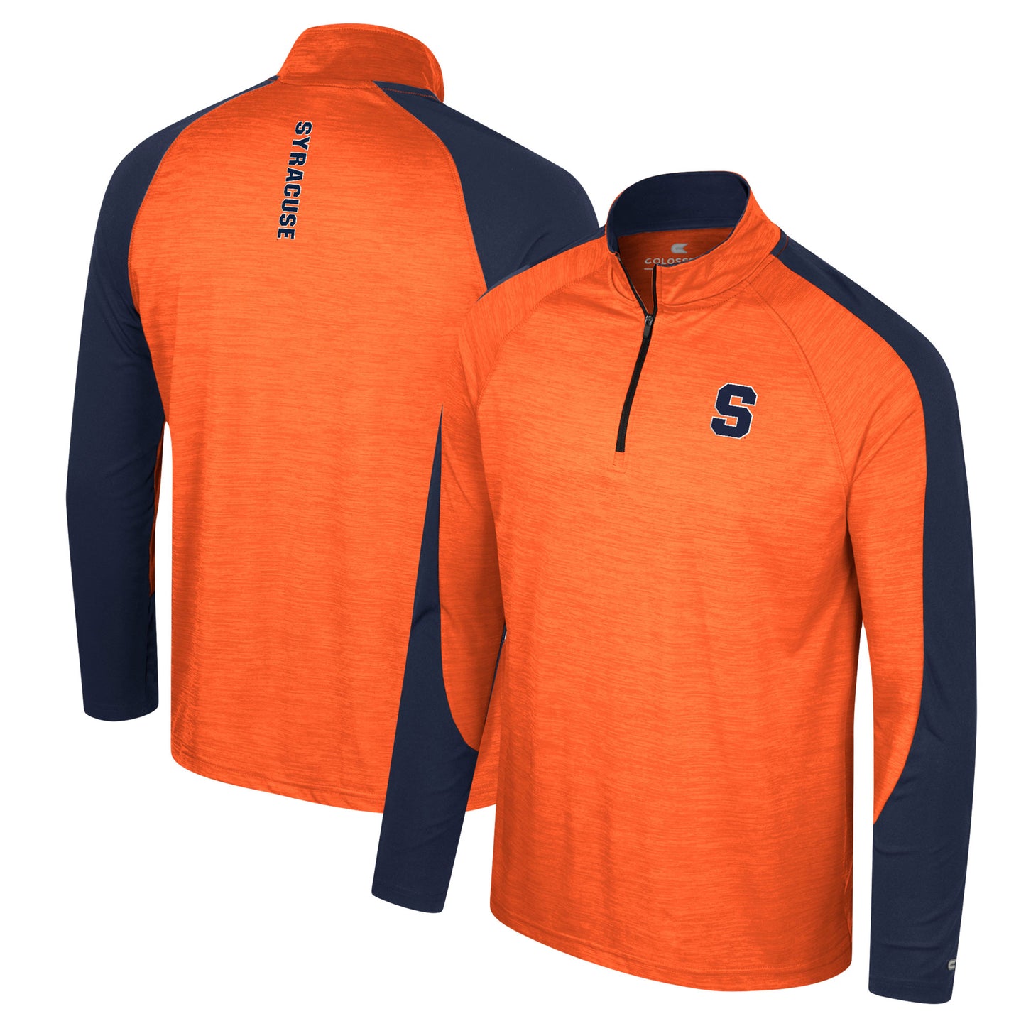 Men's Colosseum Orange Syracuse Orange Langmore Raglan Quarter-Zip Top